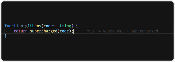 Screenshot of the GitLens VS Code extension