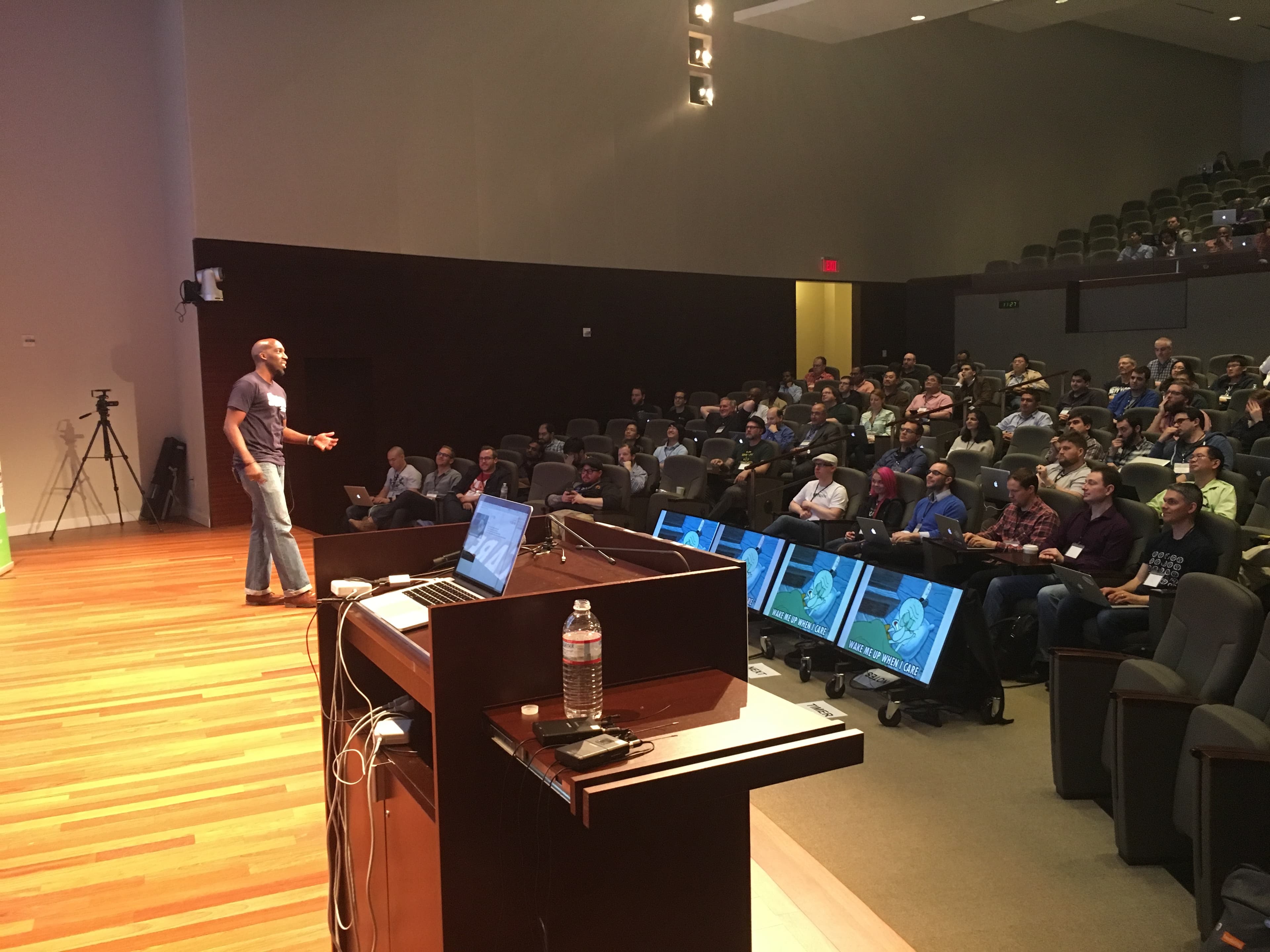 Ben Ilegbodu @ NationJS Node Day Crowd