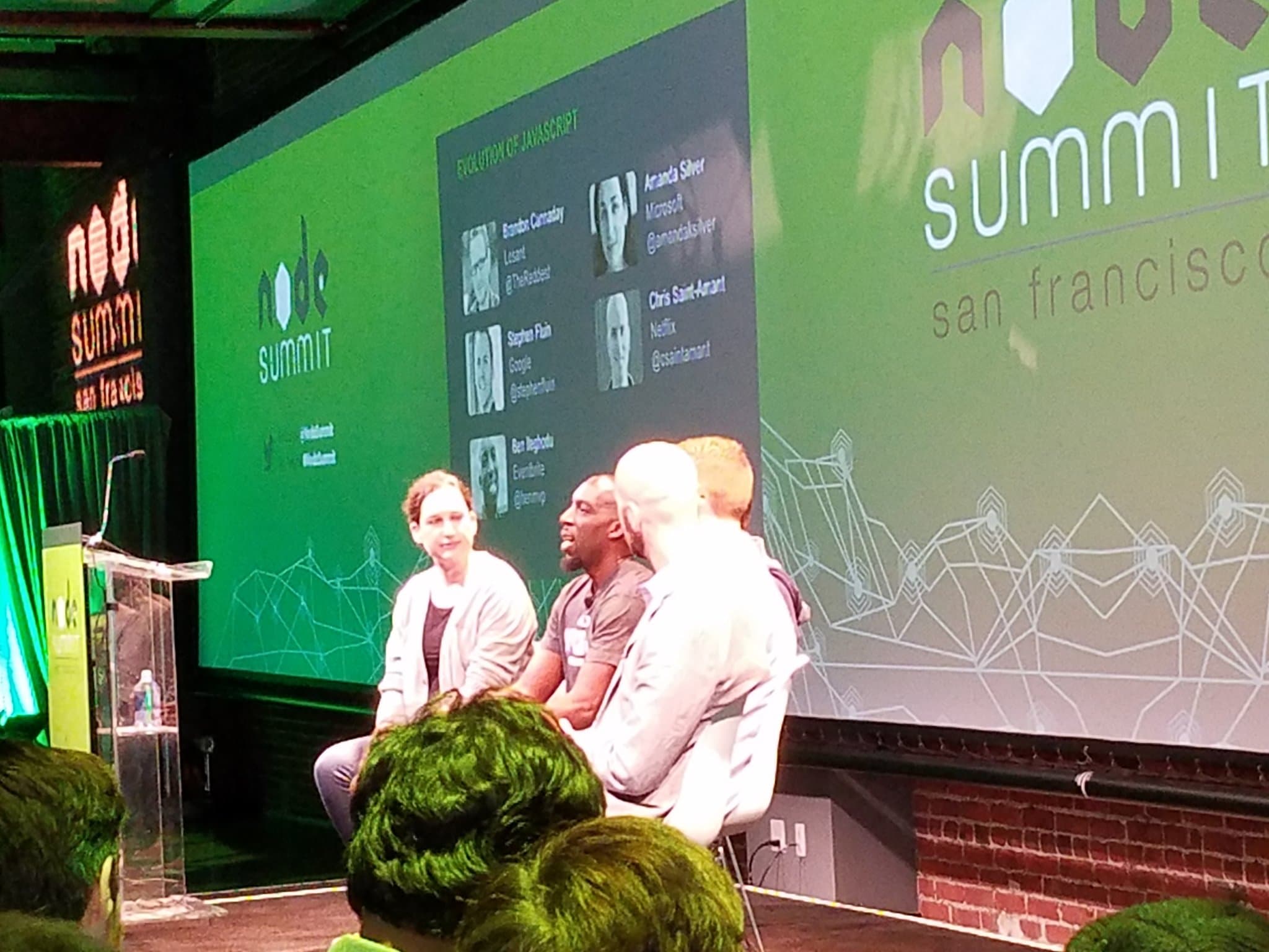 Ben Ilegbodu in a panel at NodeSummit 2016